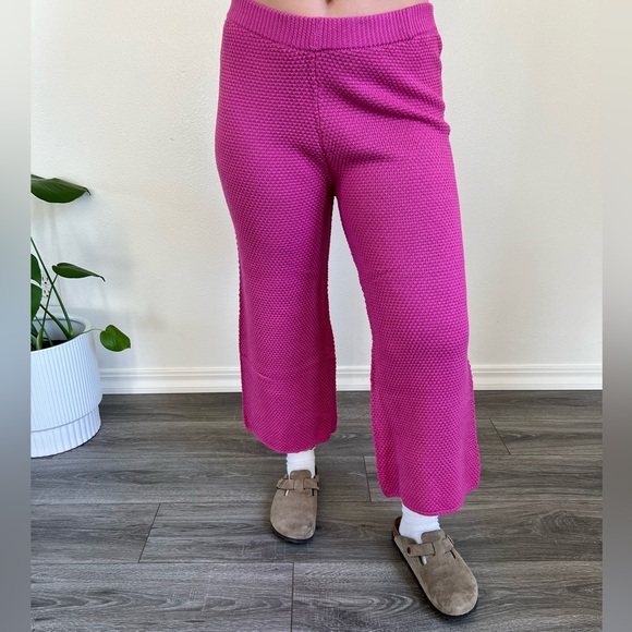 Wishlist Cropped Waffle Pink Pants - Picture 5 of 8